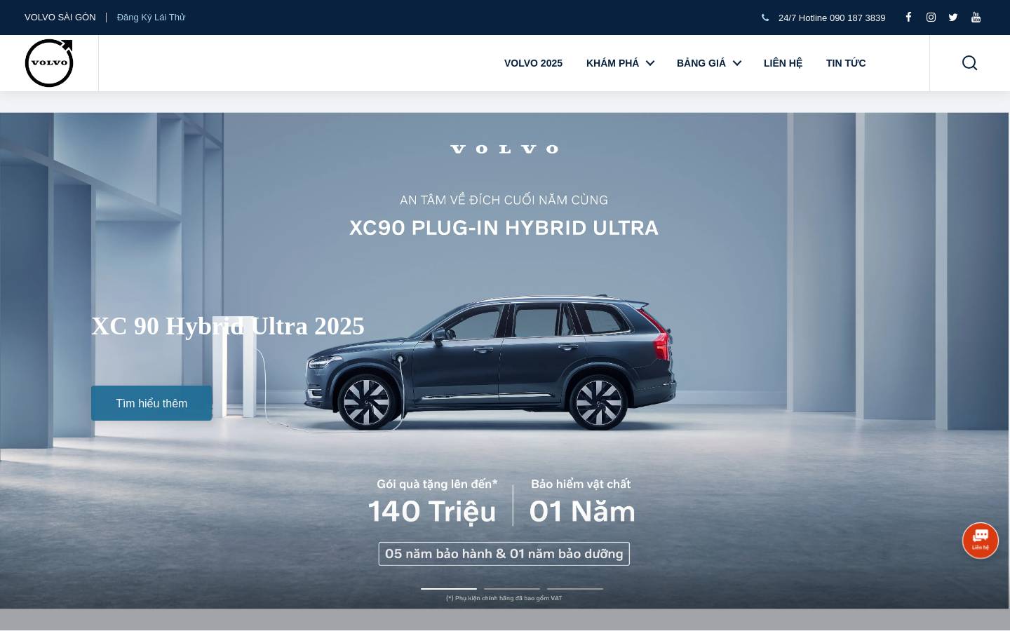 volvo-saigon.vn homepage screenshot