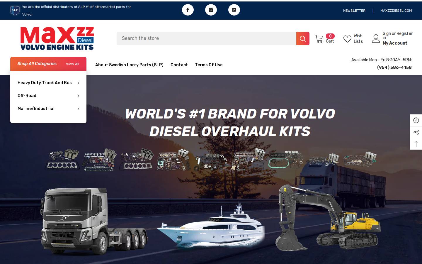 volvoenginekits.com homepage screenshot