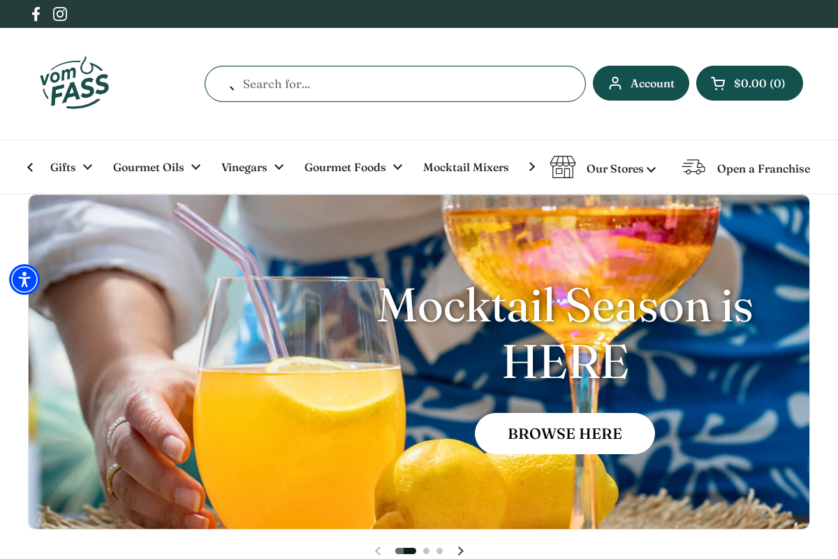 vomfassusa.com homepage screenshot