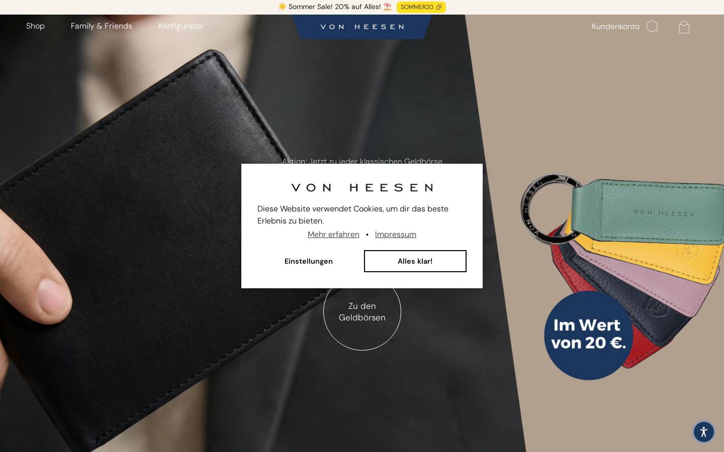 VON HEESEN GmbH homepage screenshot