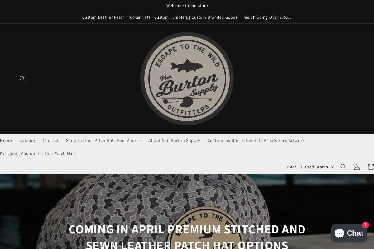 vonburtonsupplyco.com homepage screenshot