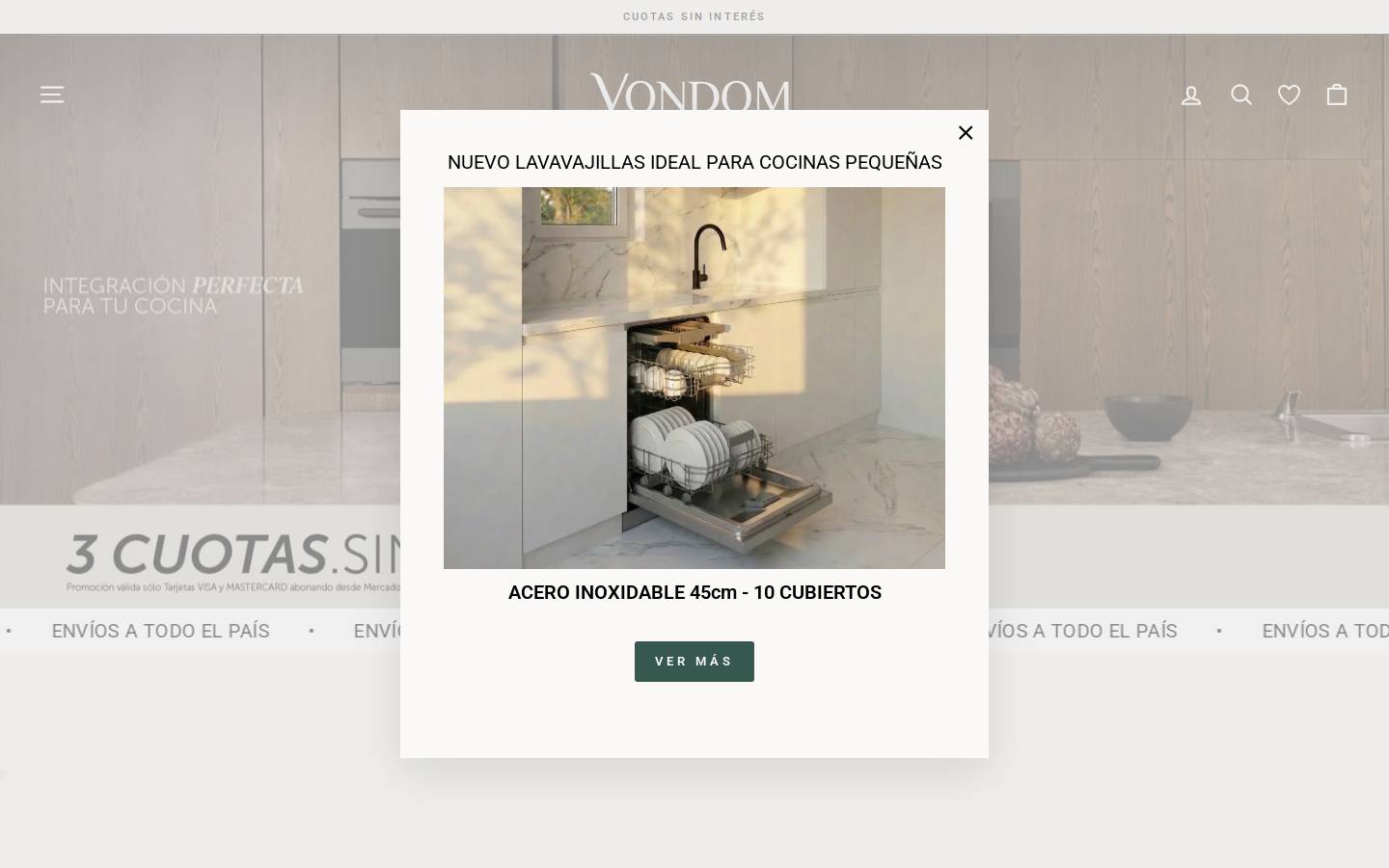 vondom.com homepage screenshot