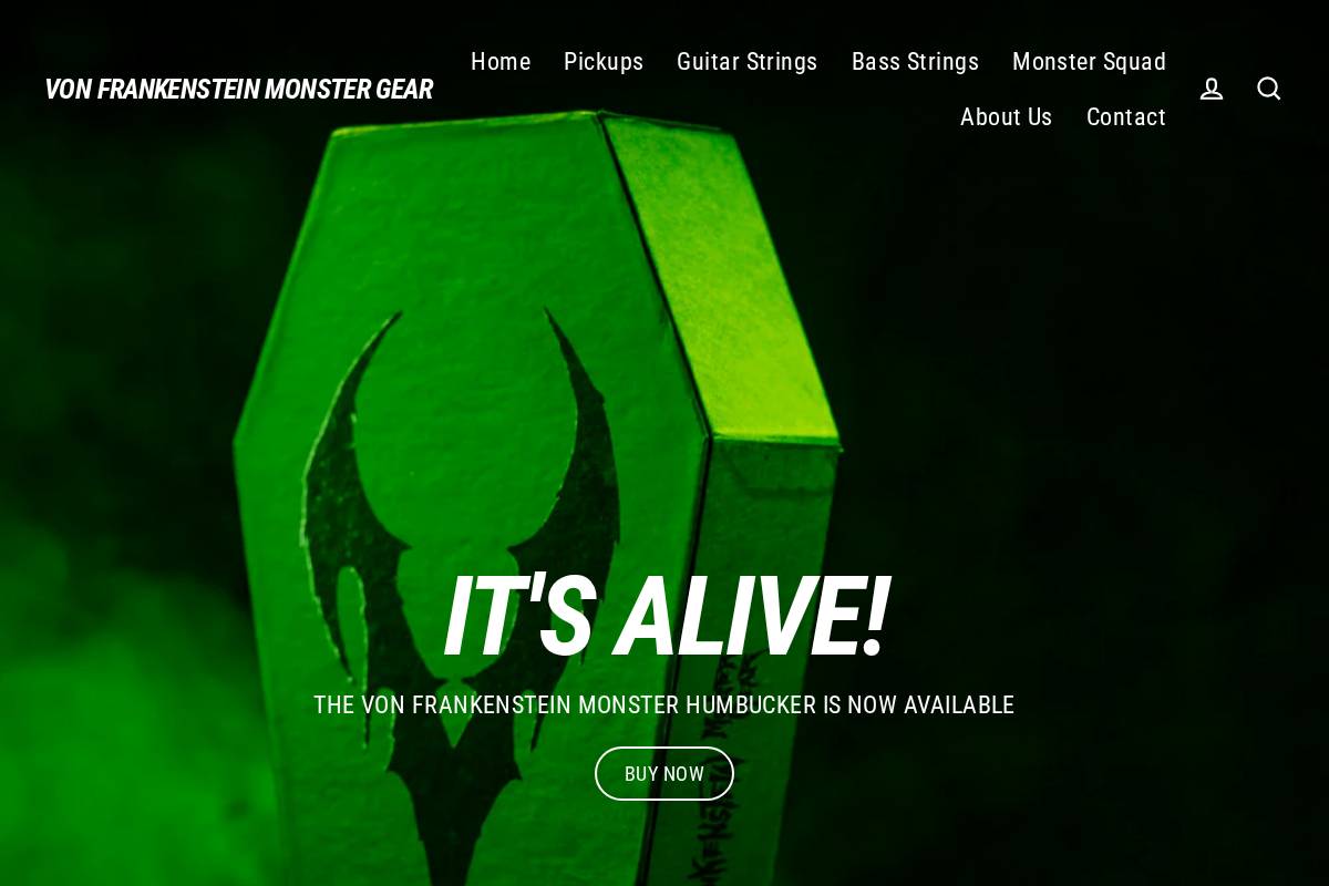 vonfrankensteinmonstergear.com homepage screenshot