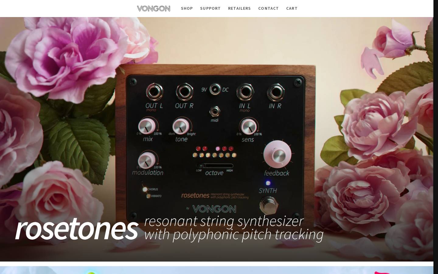vongon.com homepage screenshot