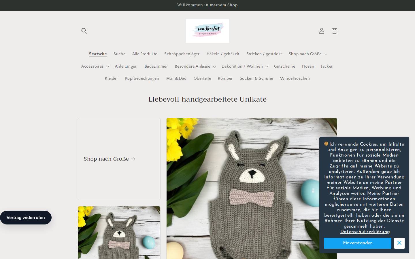 vonkrochet.de homepage screenshot