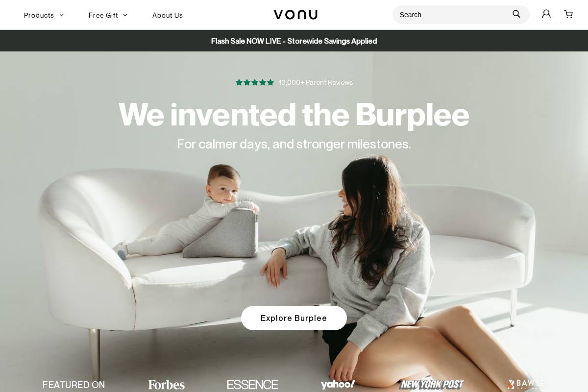 vonubaby.com homepage screenshot