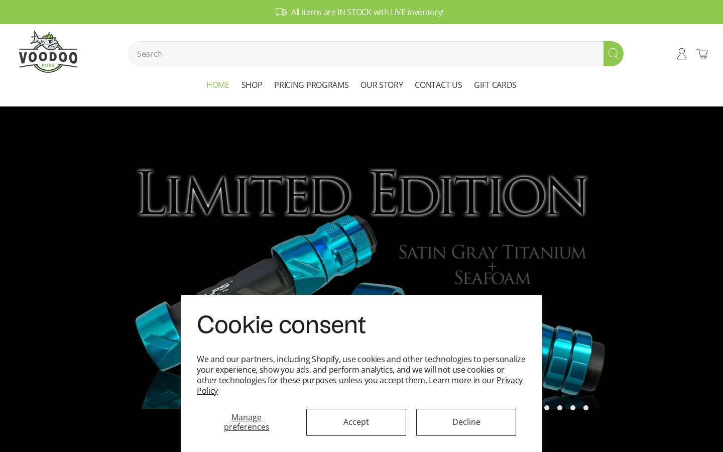 voodoorods.com homepage screenshot