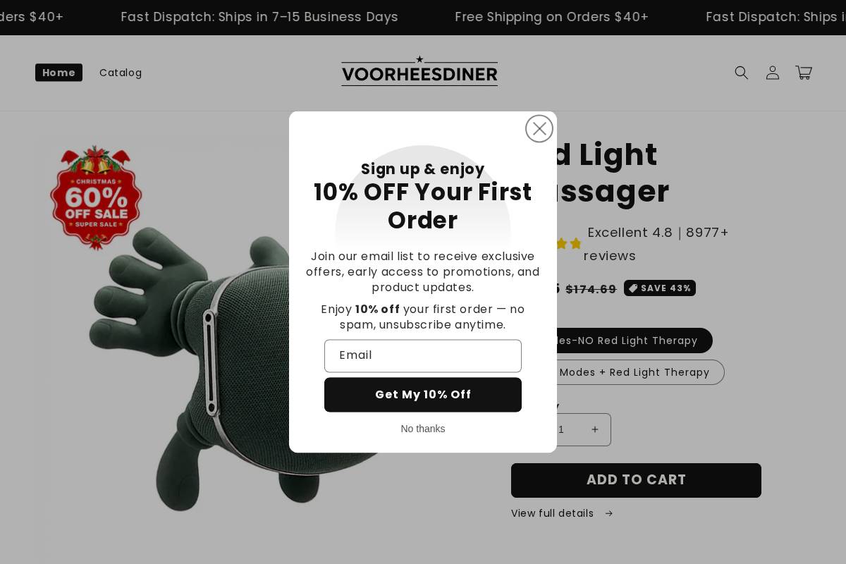 voorheesdiner.com homepage screenshot