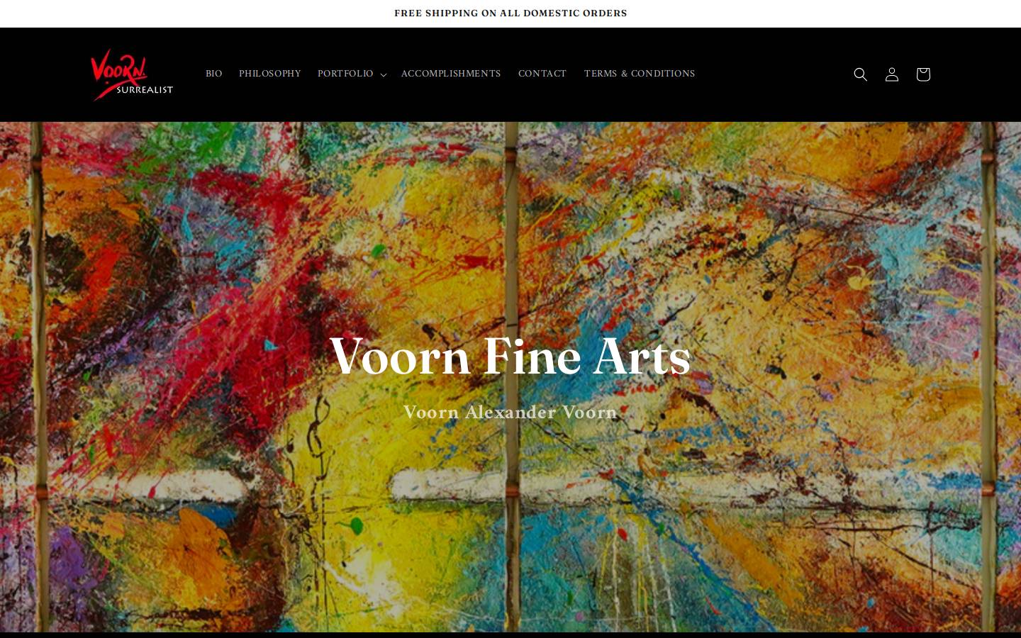 voornfinearts.com homepage screenshot