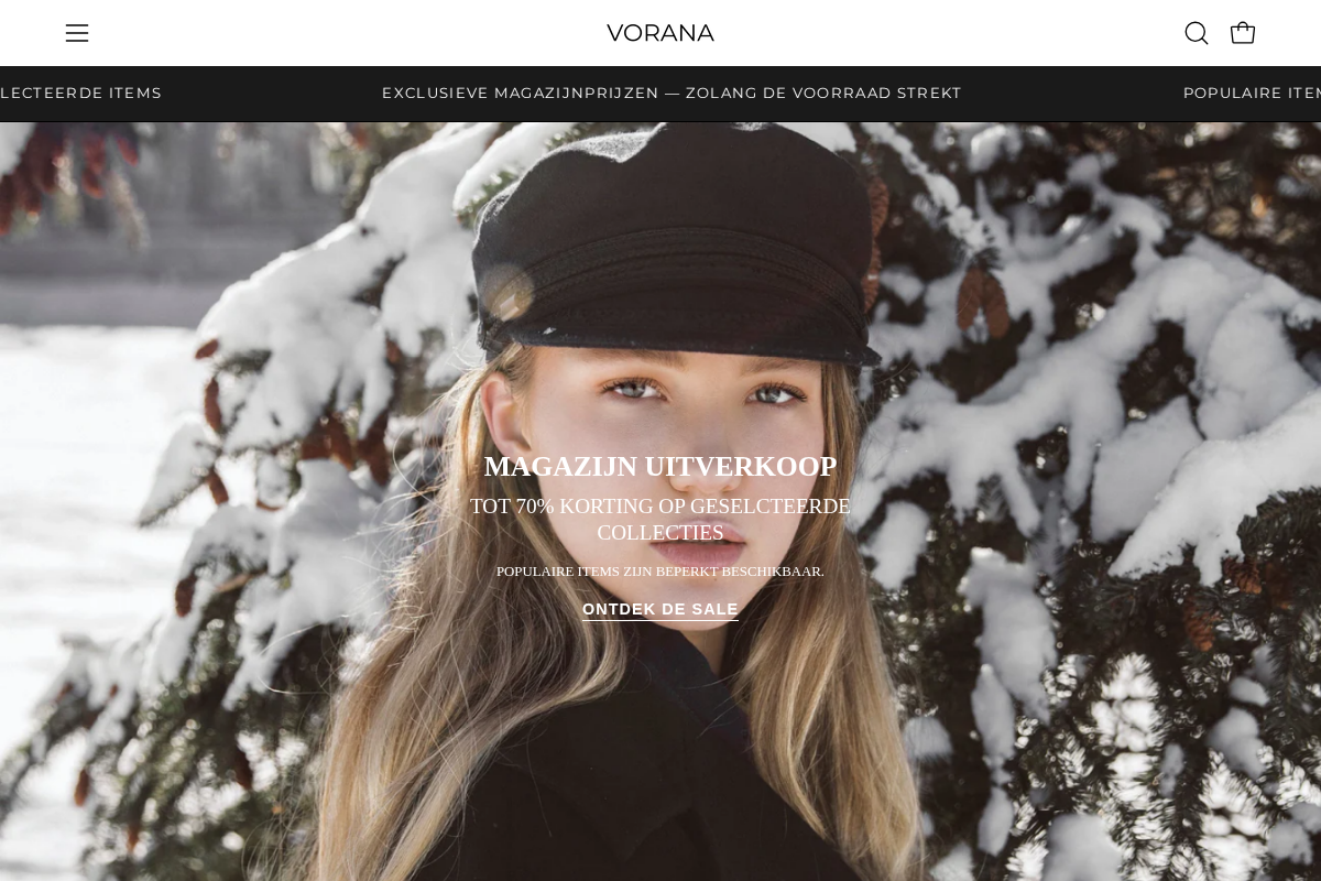 Vorana homepage screenshot