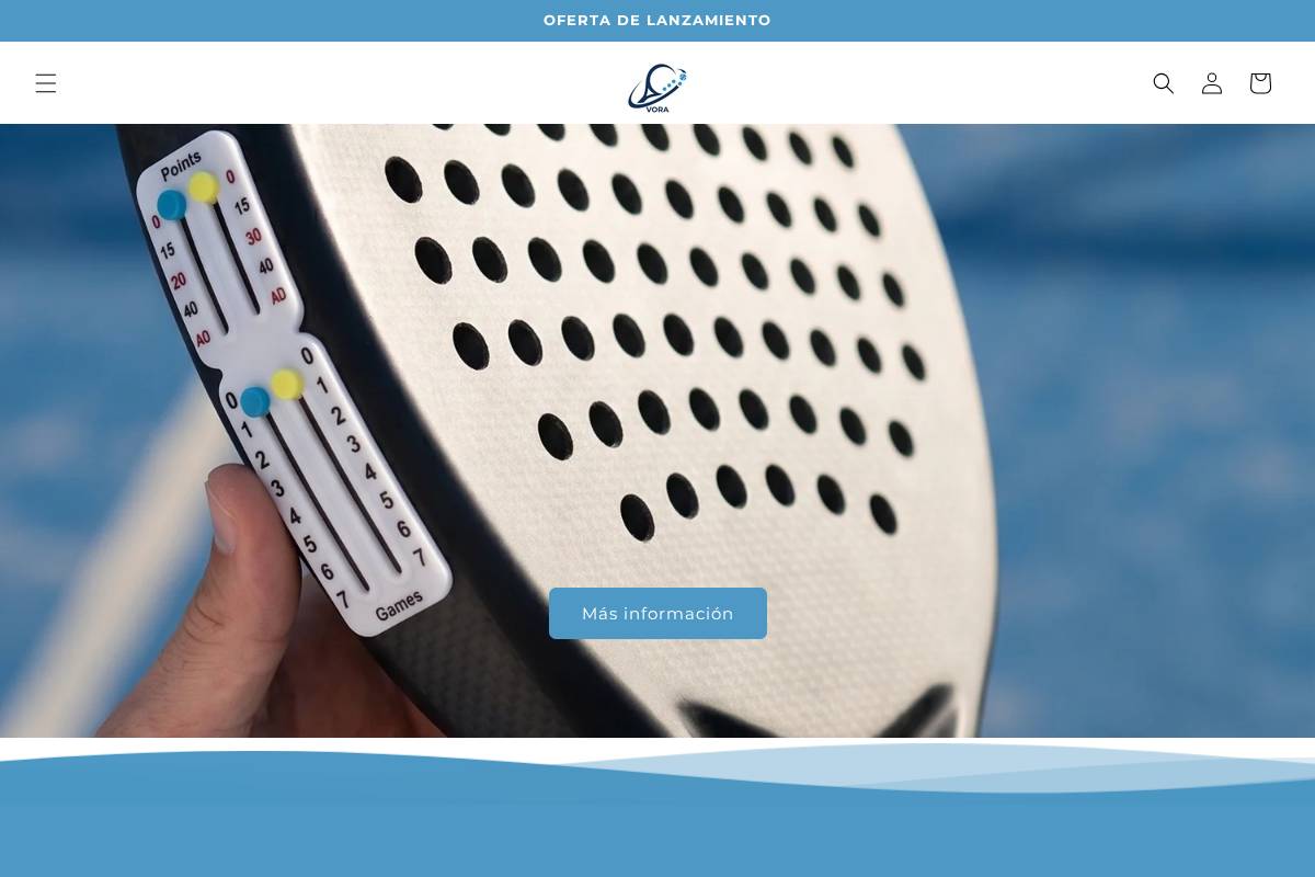vorapadel.store homepage screenshot