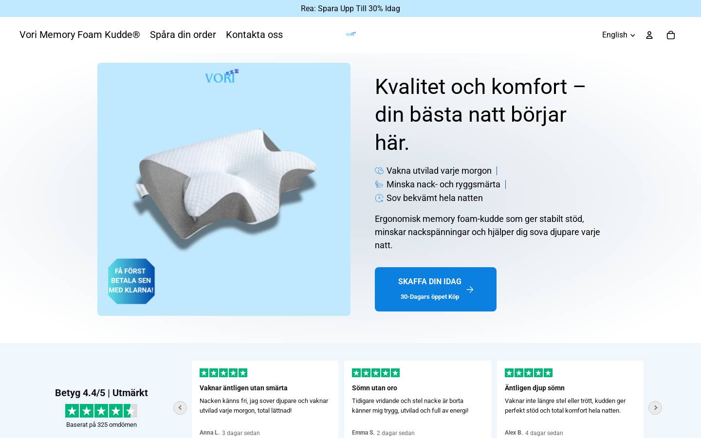 Vori homepage screenshot