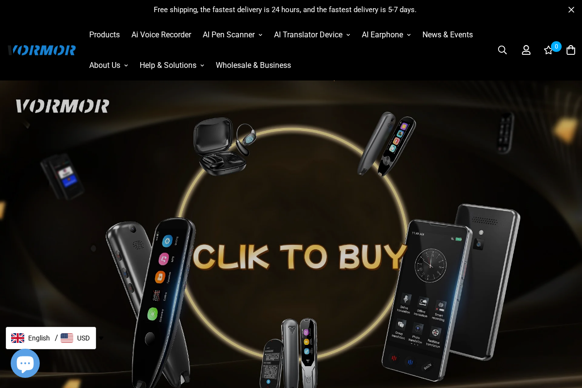 vormor.co homepage screenshot