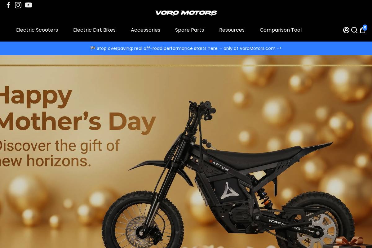 VoroMotors homepage screenshot