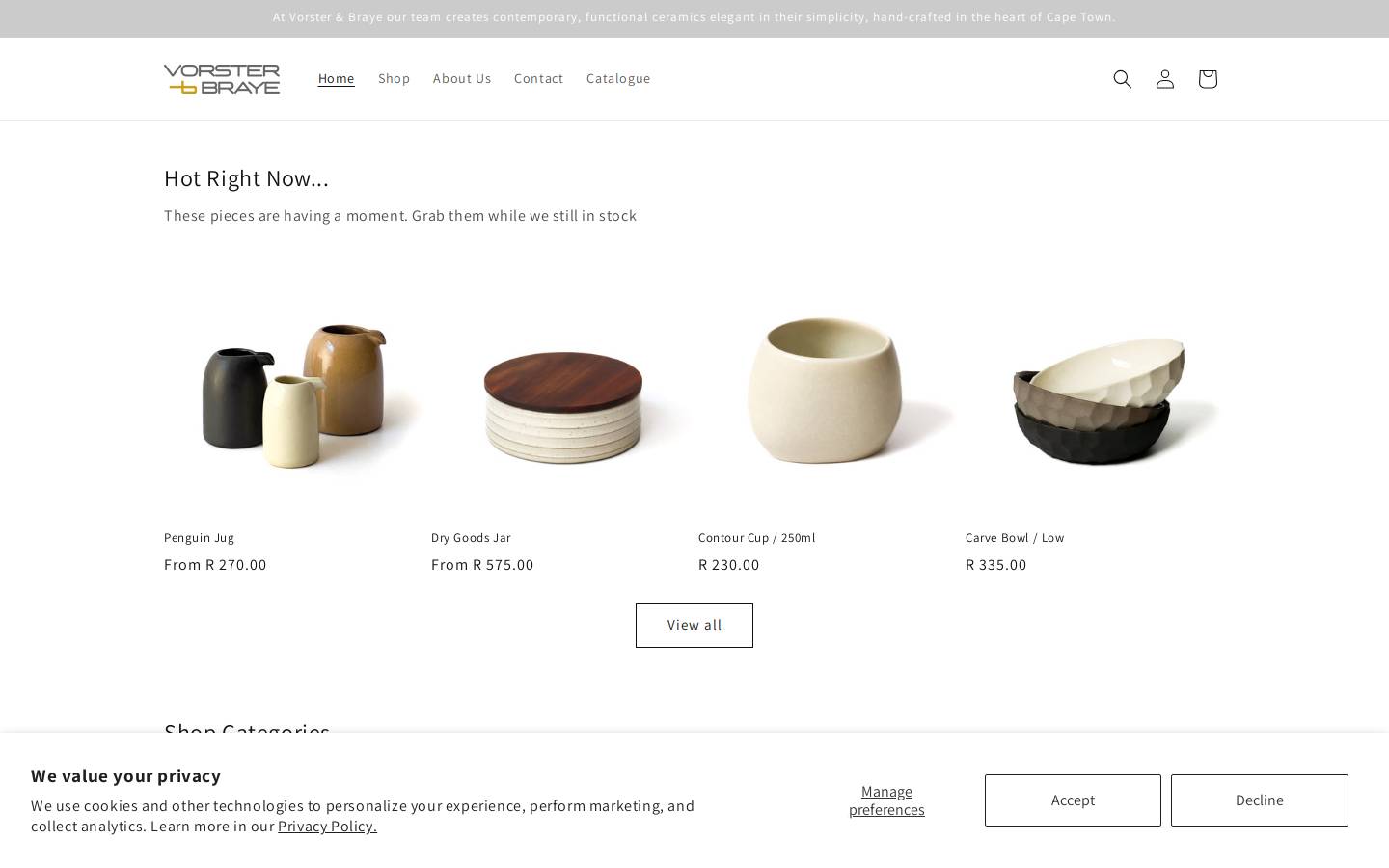 vorsterandbraye.co.za homepage screenshot
