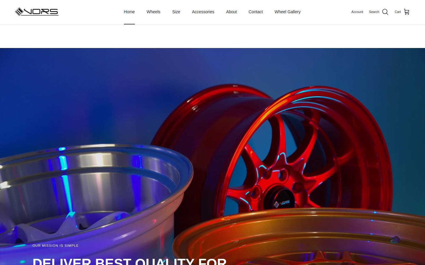 vorswheels.com homepage screenshot