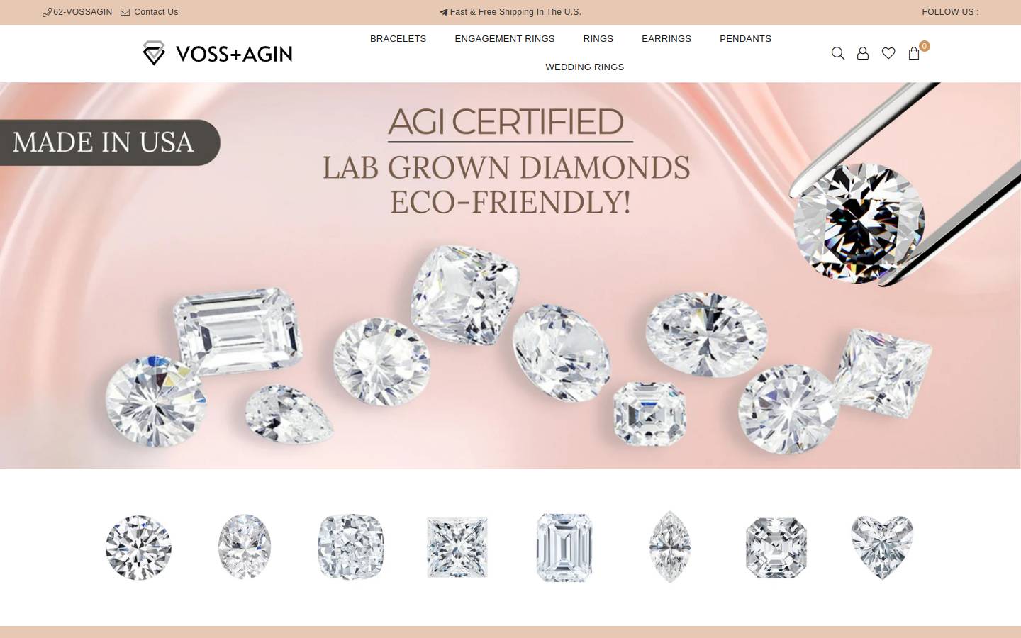 vossagin.com homepage screenshot