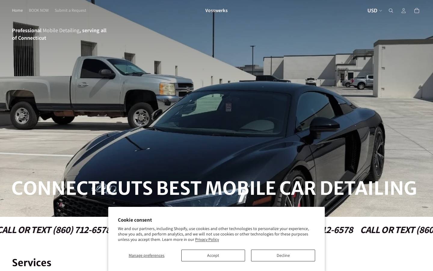 vosswerks.com homepage screenshot