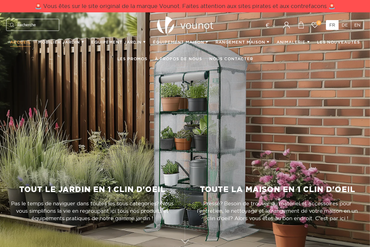 Vounot homepage screenshot