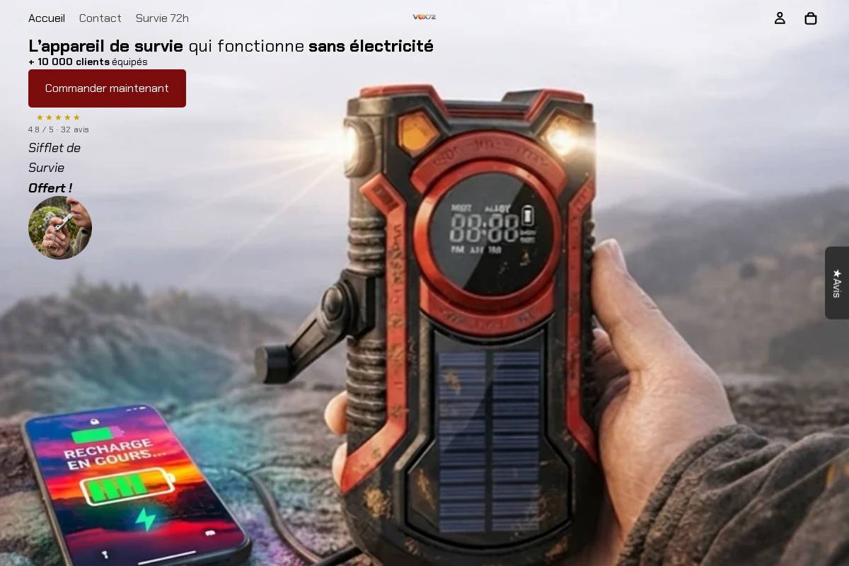 vox72.fr homepage screenshot