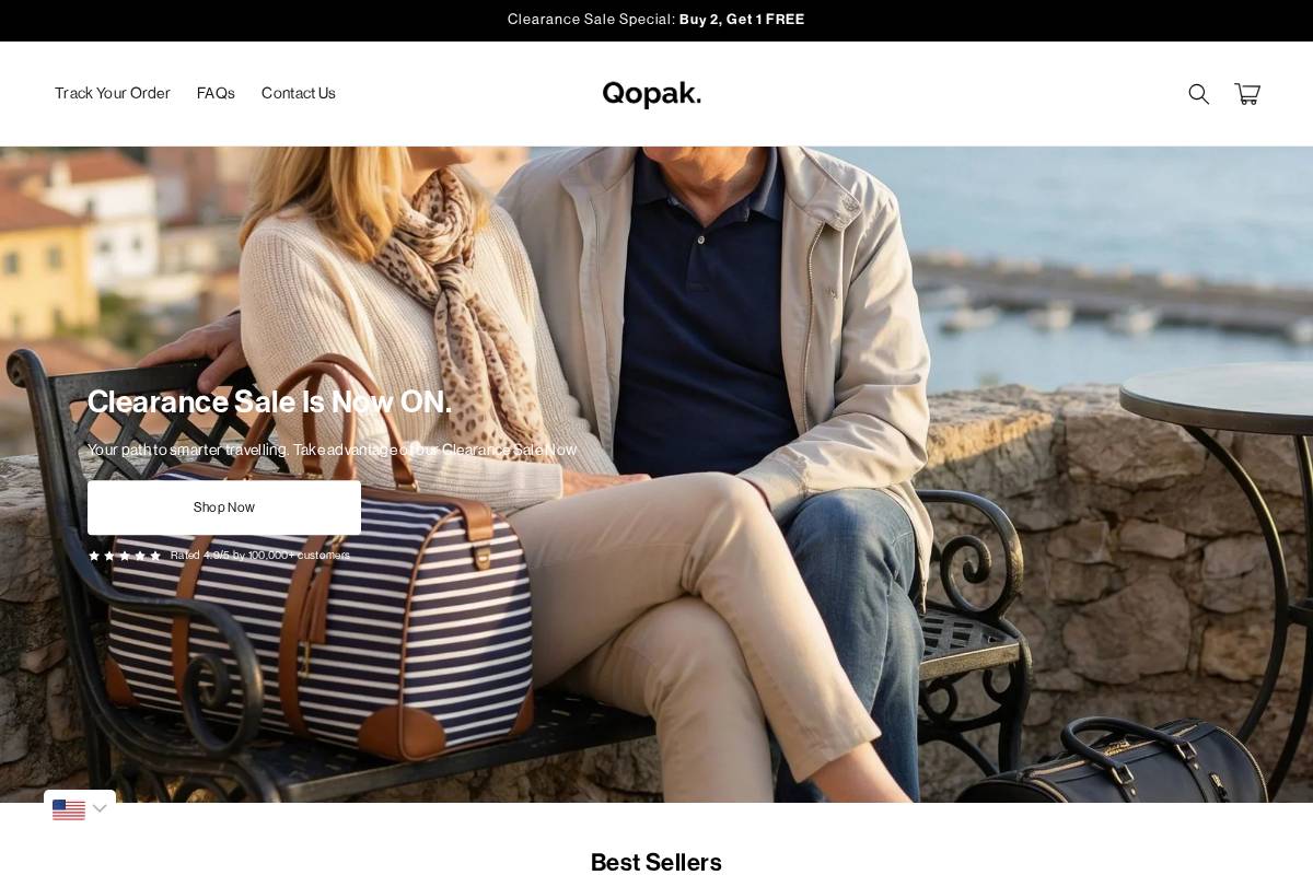 Qopak™ homepage screenshot