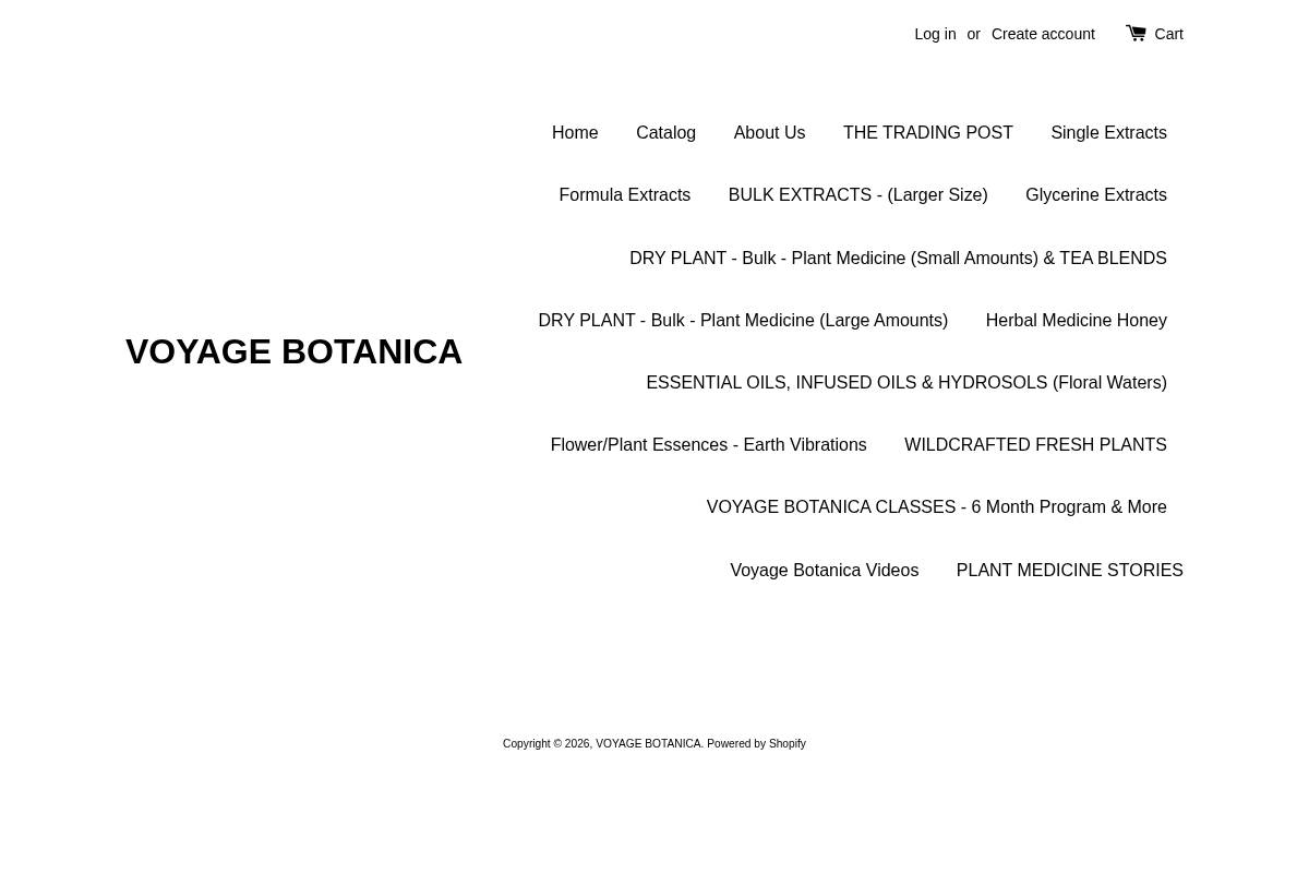 voyagebotanica.net homepage screenshot