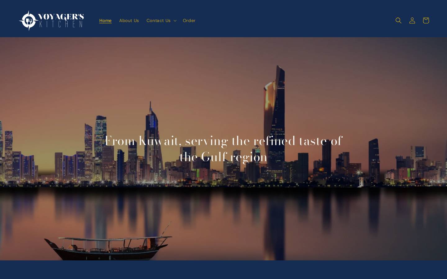 voyagers-kitchen.com homepage screenshot