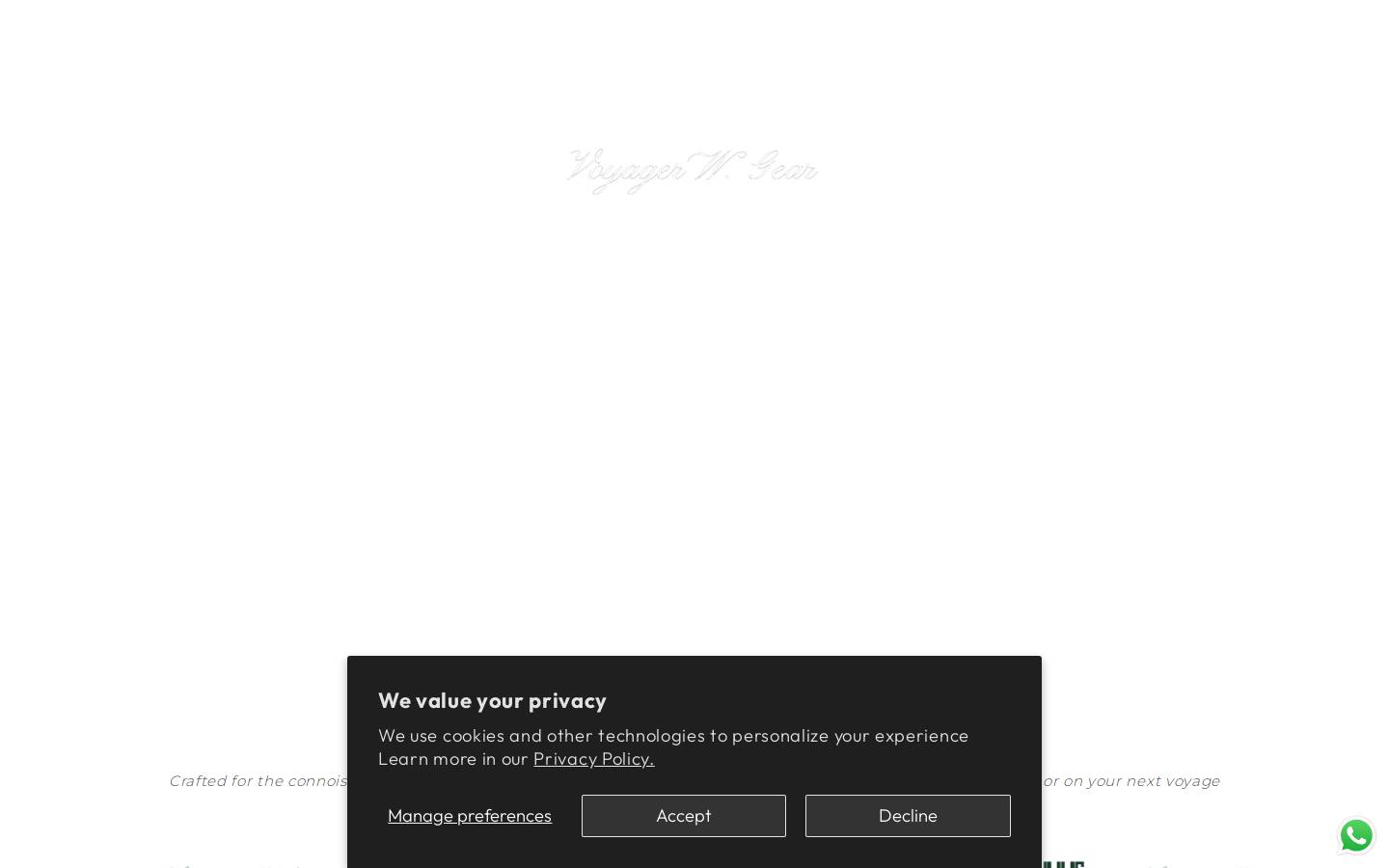 voyagerwatchgear.com homepage screenshot