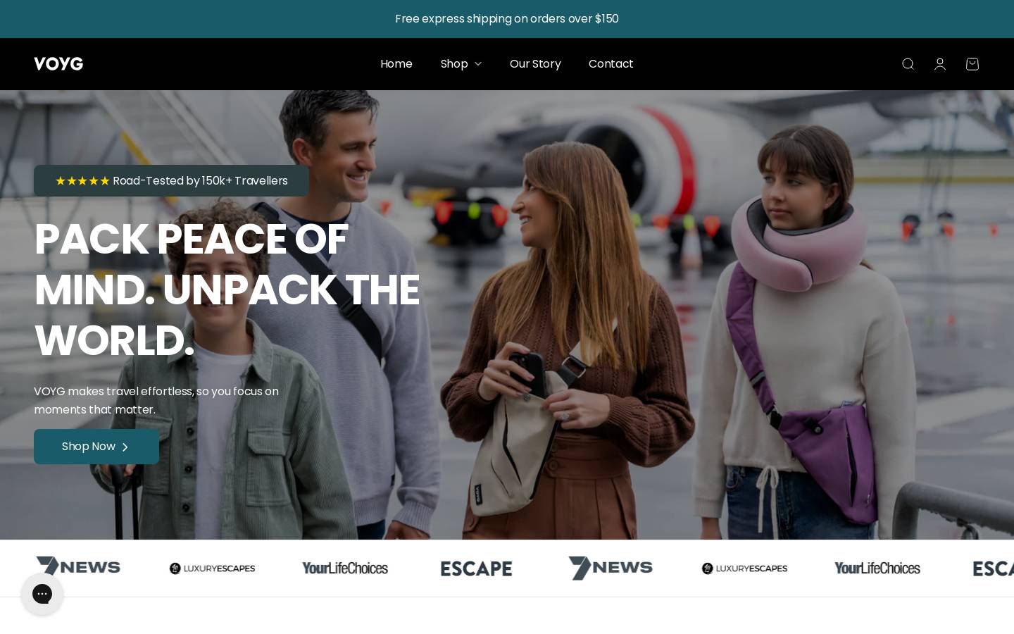 voyg.shop homepage screenshot