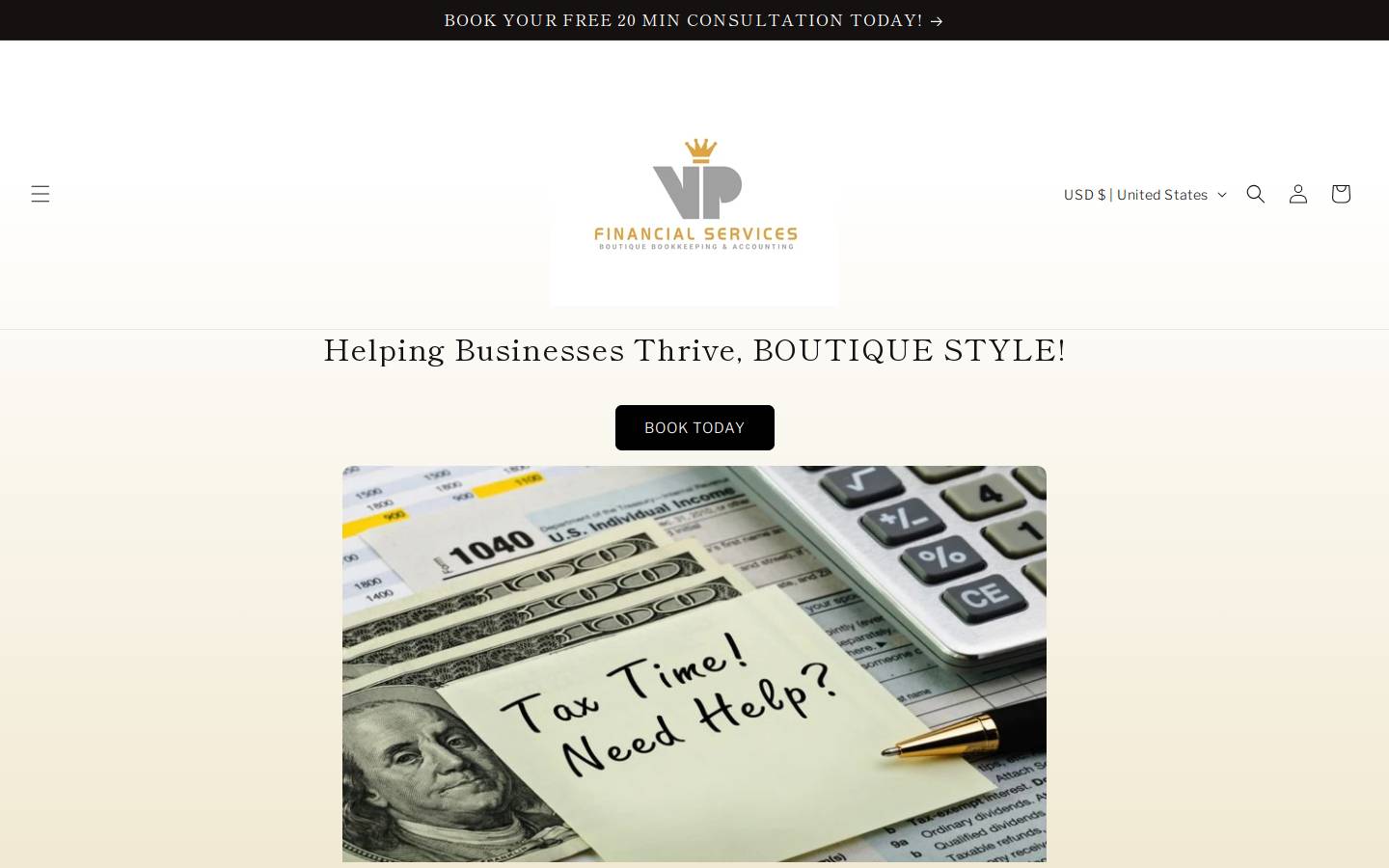vp-financial.com homepage screenshot