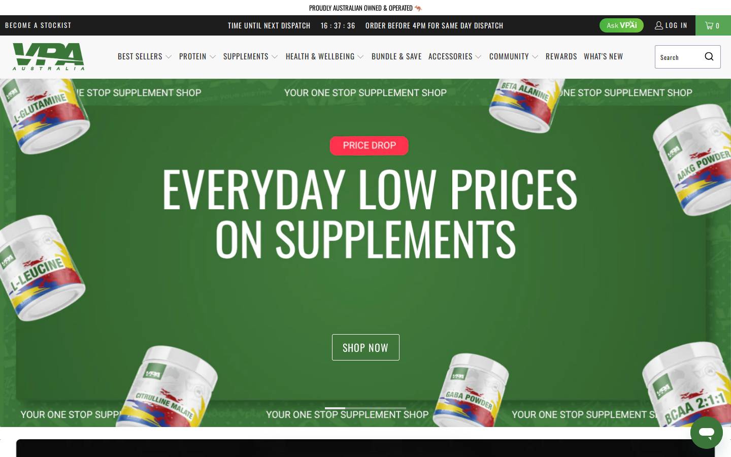 VPA Australia homepage screenshot