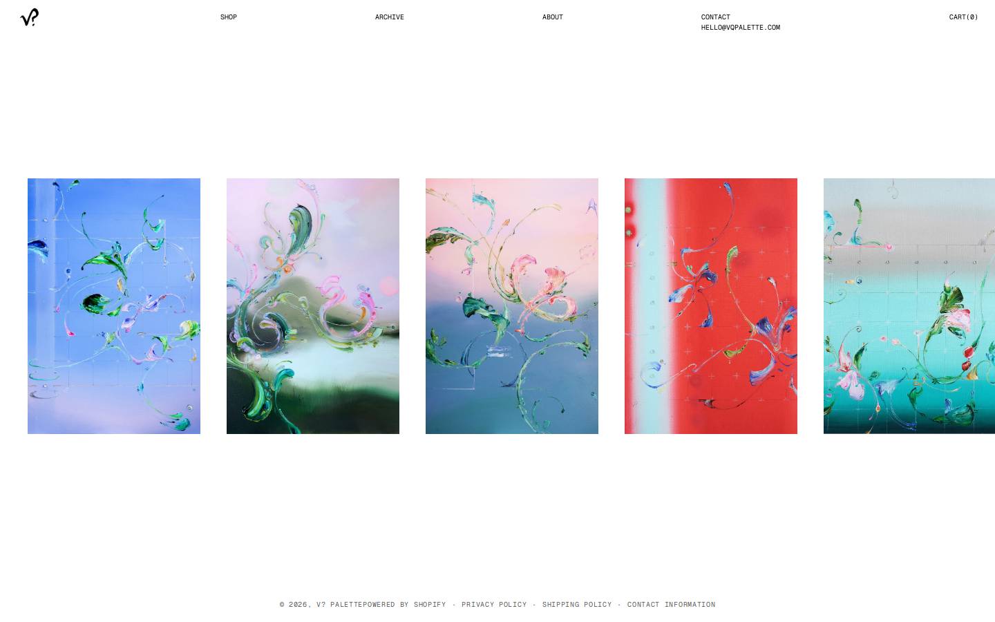 vqpalette.com homepage screenshot