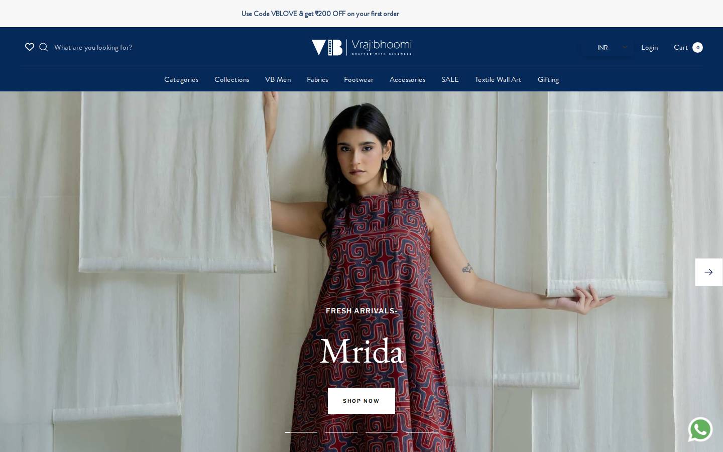 Vrajbhoomi homepage screenshot