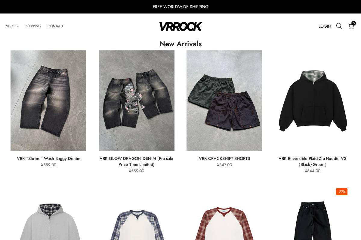 Vrrockclo homepage screenshot