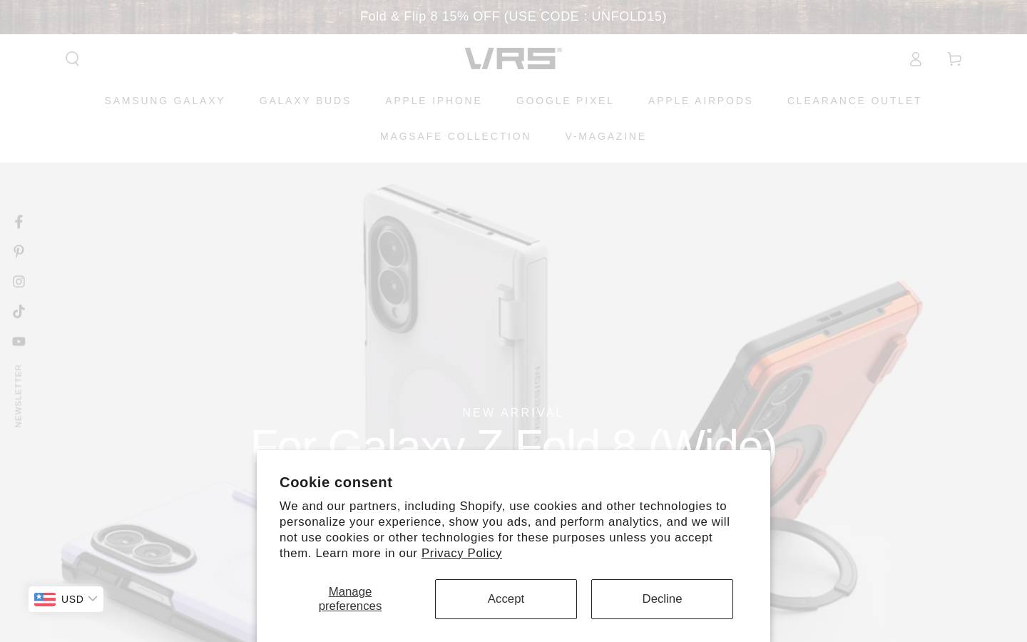 VRS Design homepage screenshot