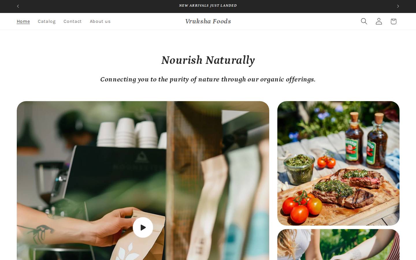 vrukshafoods.in homepage screenshot