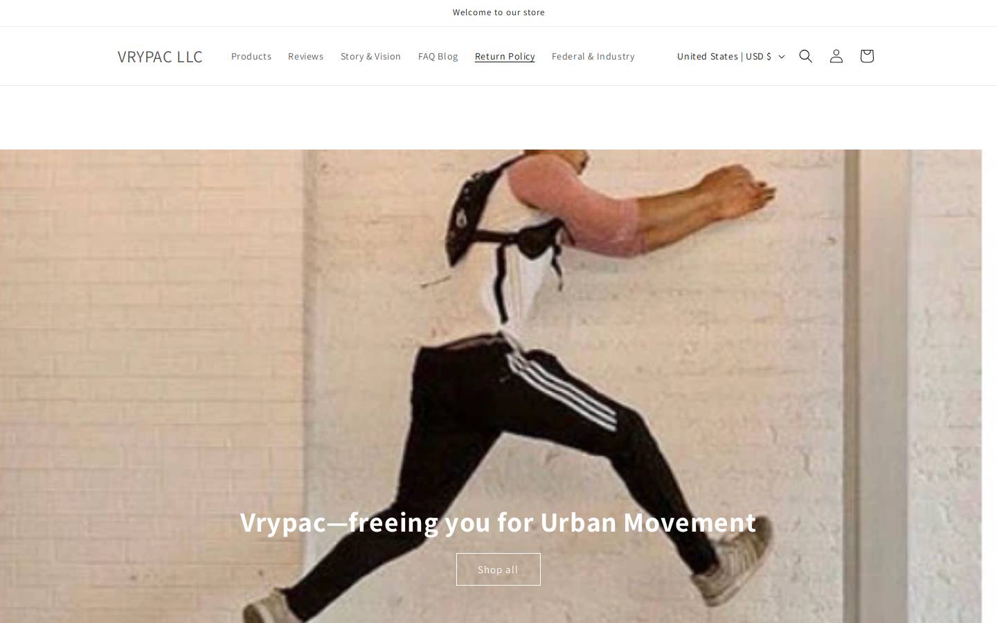 vrypac.com homepage screenshot