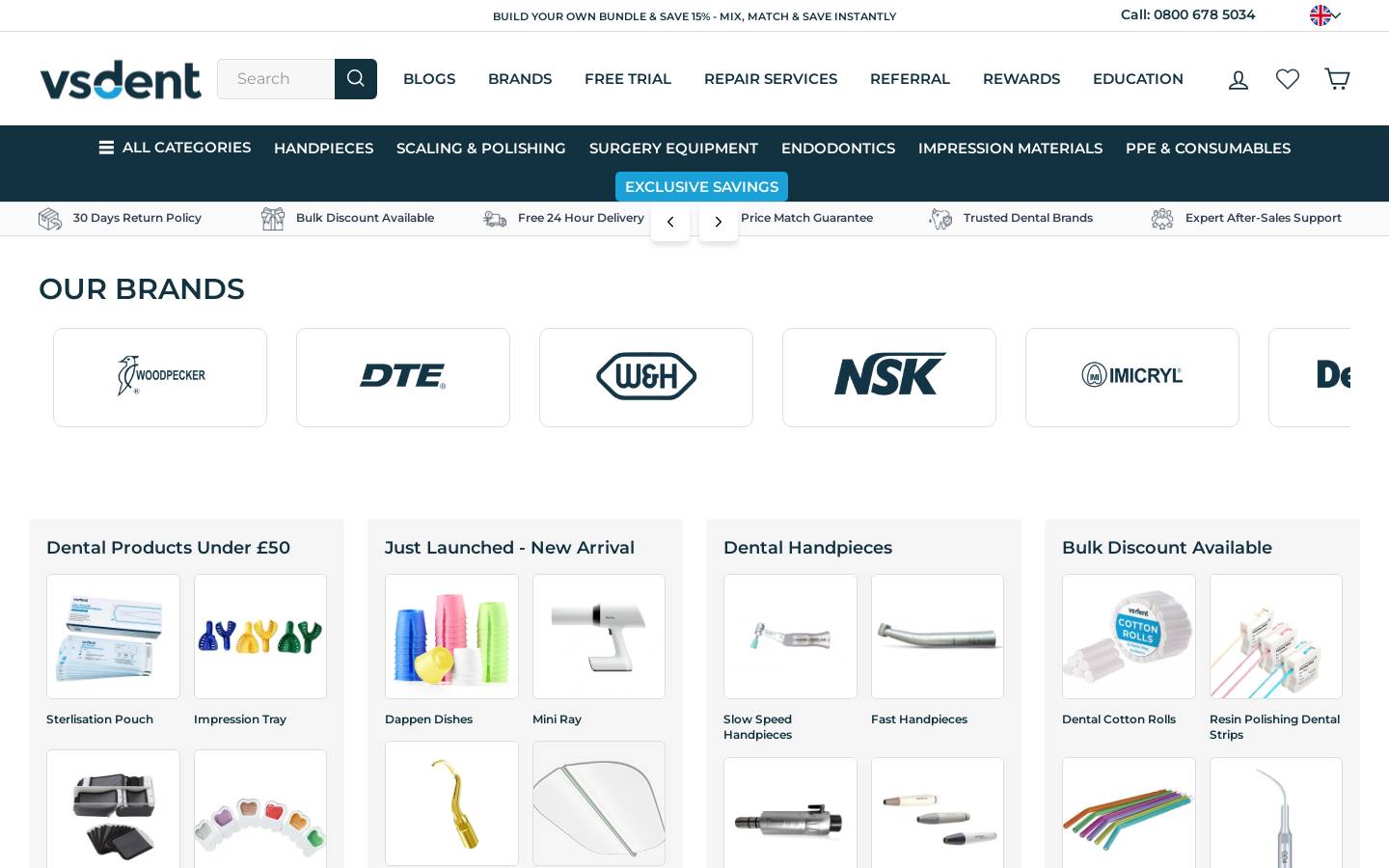 VSDent homepage screenshot