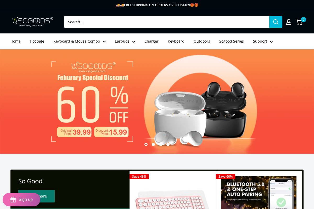 vsogoods.com homepage screenshot