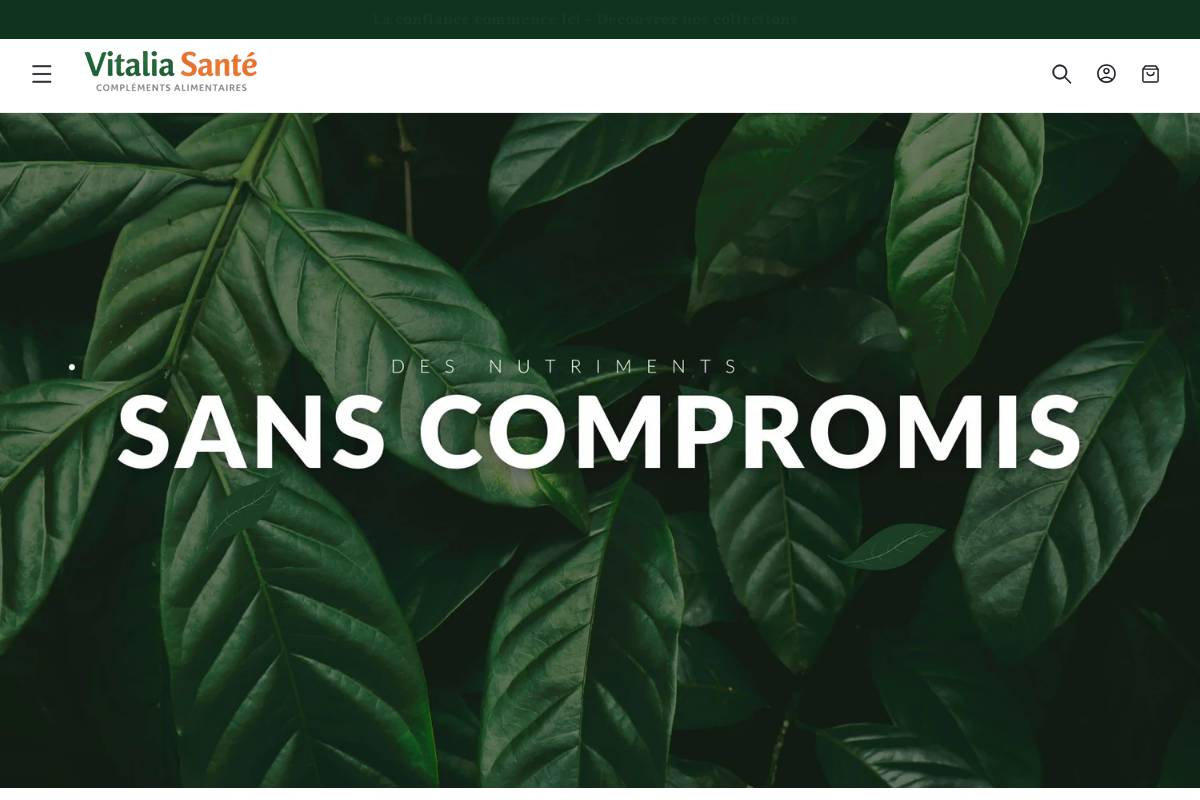 vtaliasanteshop.com homepage screenshot