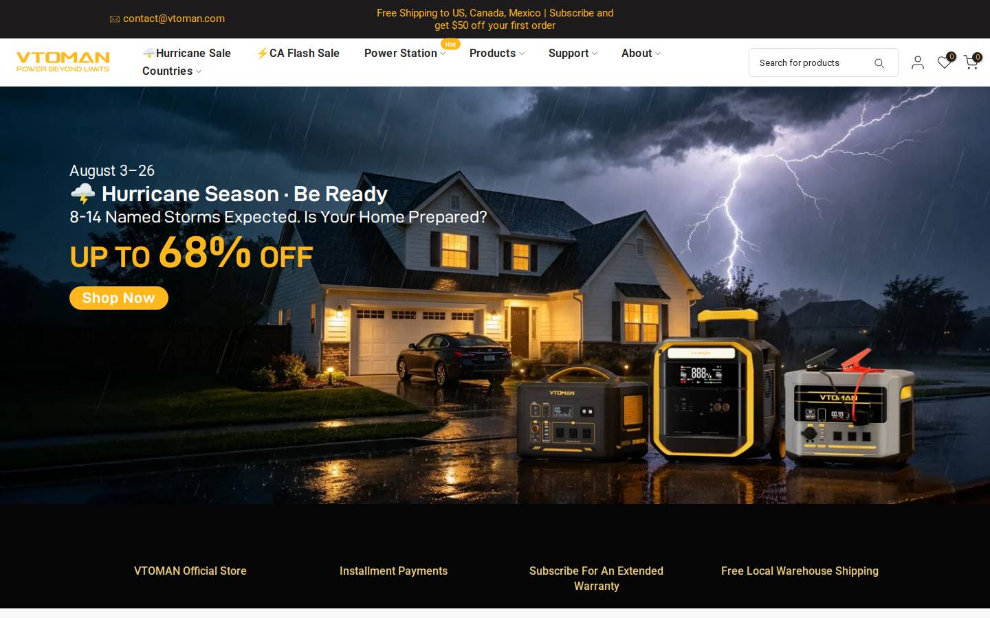 us.vtoman homepage screenshot