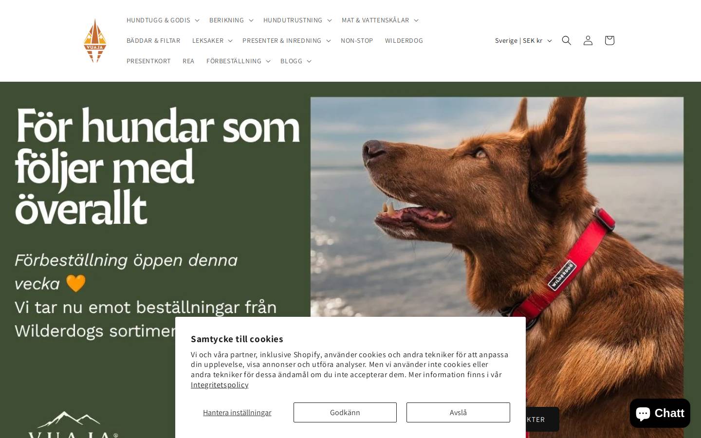 Vuaja homepage screenshot