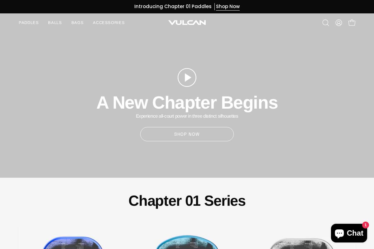 vulcanpickleball.com homepage screenshot