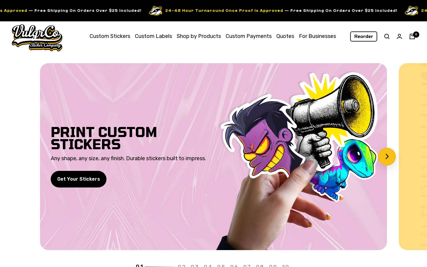 Vulgrco homepage screenshot
