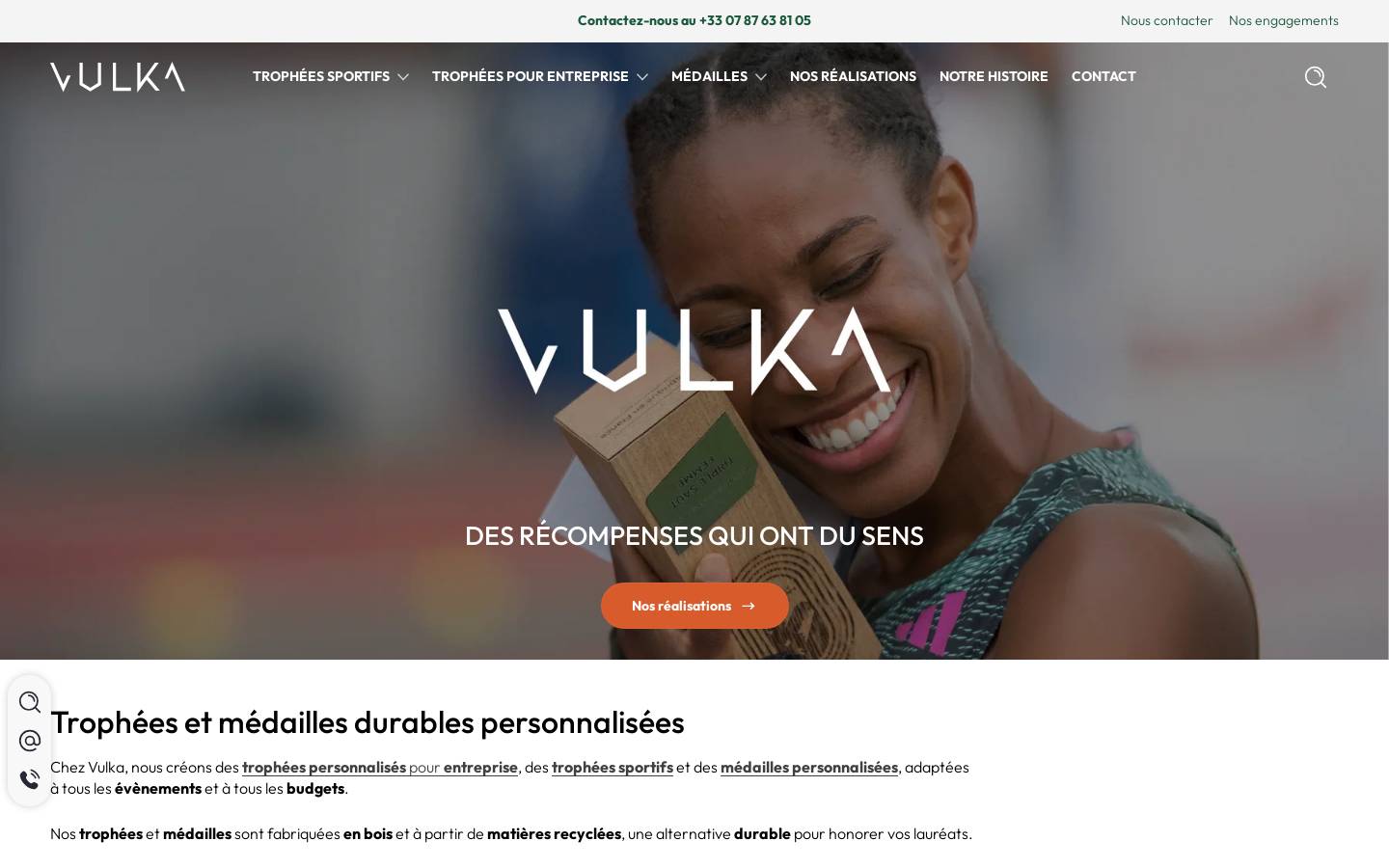 vulka.fr homepage screenshot