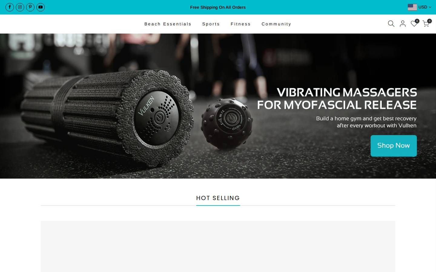 vulkensports.com homepage screenshot