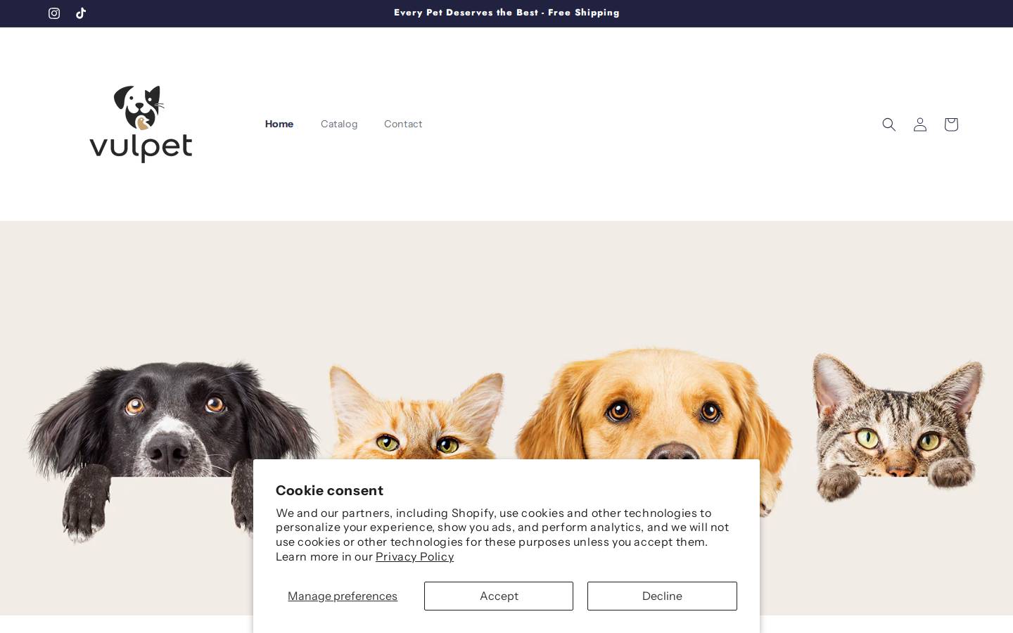 vulpet.com homepage screenshot