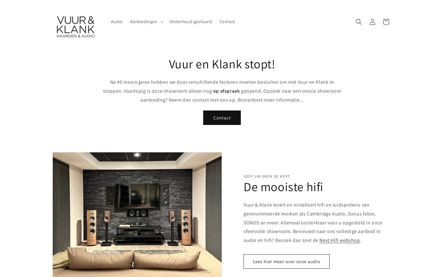 vuurenklank.nl homepage screenshot