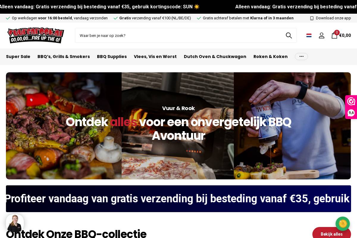 Vuur en Rook homepage screenshot