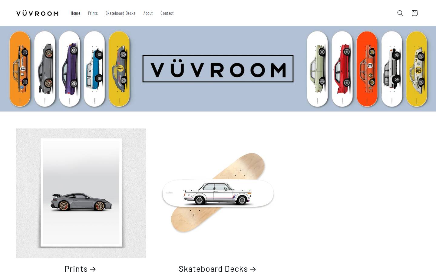 vuvroom.com homepage screenshot